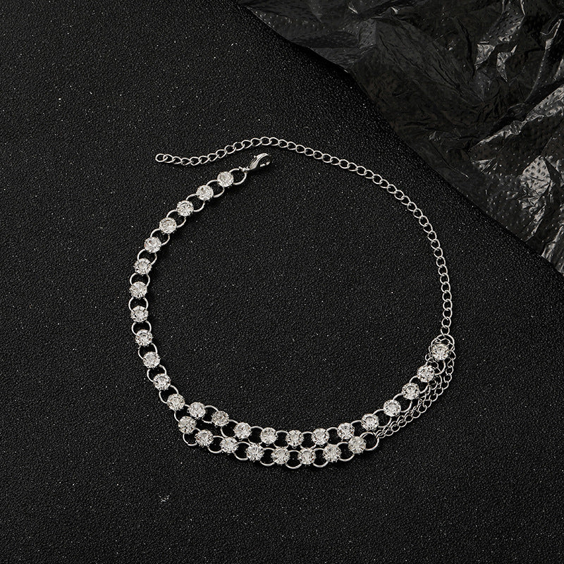 Alloy Rhinestone Anklet Ornament